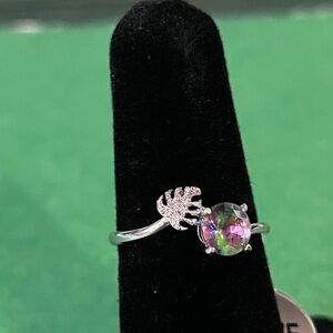 Fragrant Jewels - Island Time Silver Ring with Multicolor Gemstone